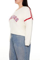 Plus Size Dreamer Fuzzy Knit Sweater