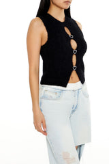 Rhinestone Heart Sweater Vest