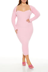 Plus Size Shrug & Sweater Dress Set