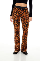 Leopard Print Flare Pants