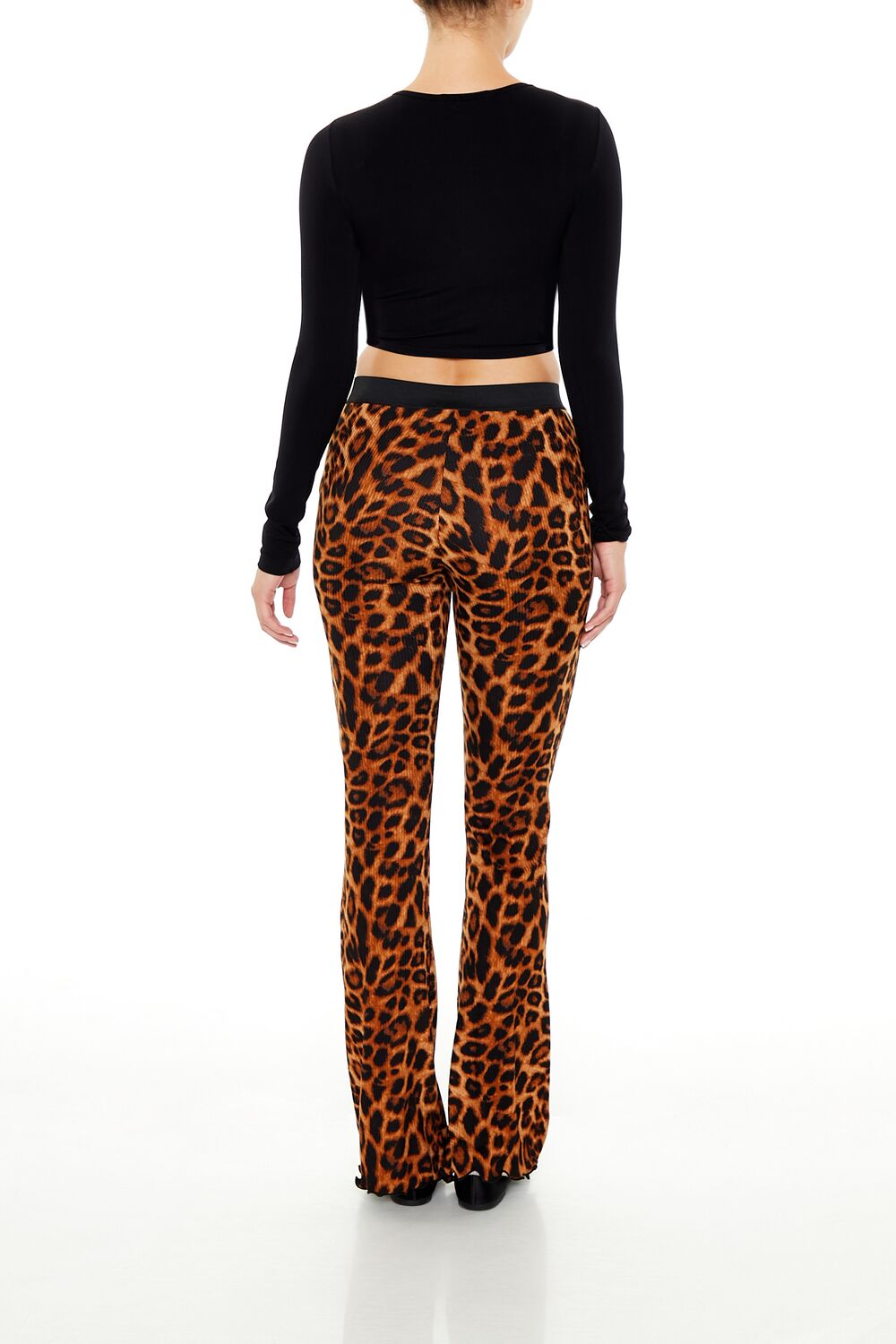 Leopard Print Flare Pants