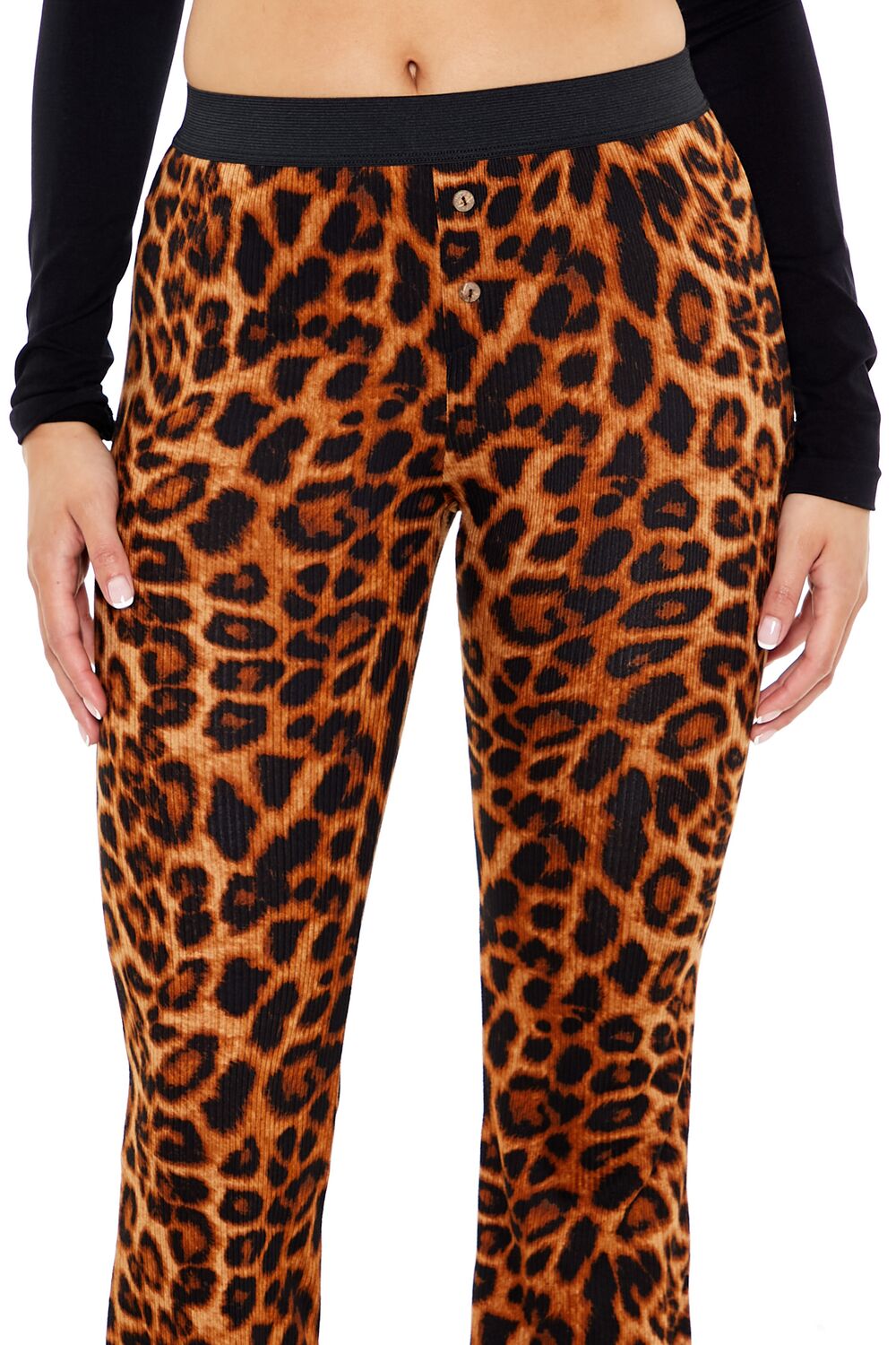 Leopard Print Flare Pants