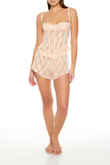 Sheer Lace Lingerie Corset Cami