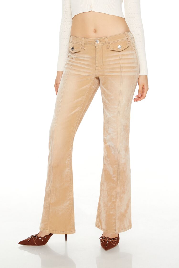 Corduroy Low-Rise Bootcut Pants
