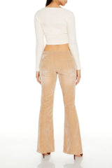 Corduroy Low-Rise Bootcut Pants