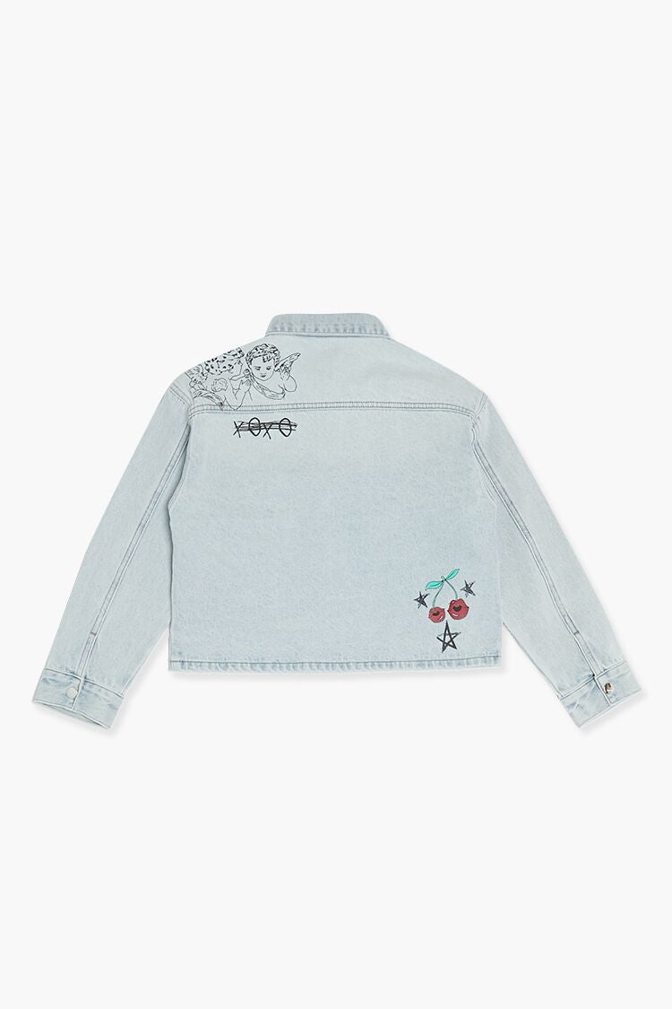 Girls Cupid Patch Denim Jacket (Kids)