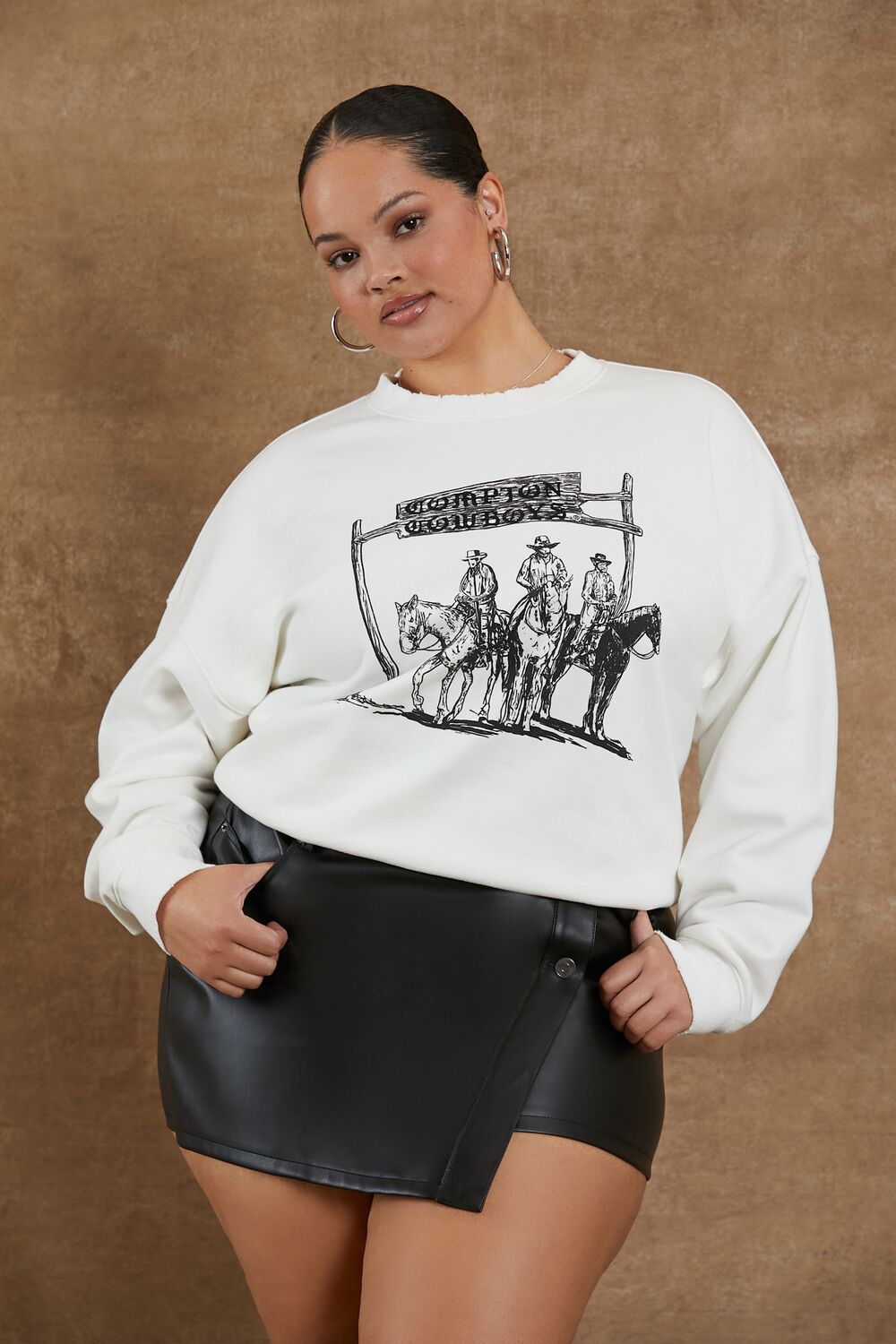 Plus Size Compton Cowboys Pullover