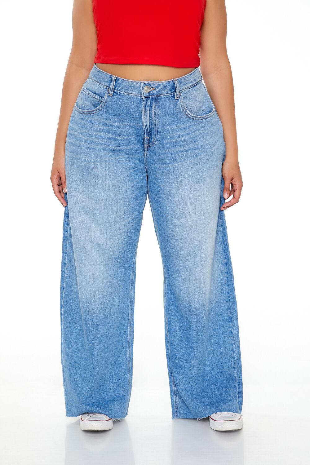 Plus Size High-Rise Barrel Jeans