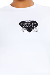 Plus Size Thinking About Puppies Tee