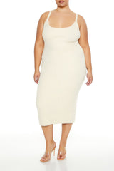Plus Size Sweater-Knit Midi Dress