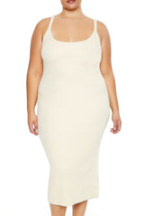 Plus Size Sweater-Knit Midi Dress