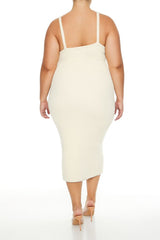 Plus Size Sweater-Knit Midi Dress