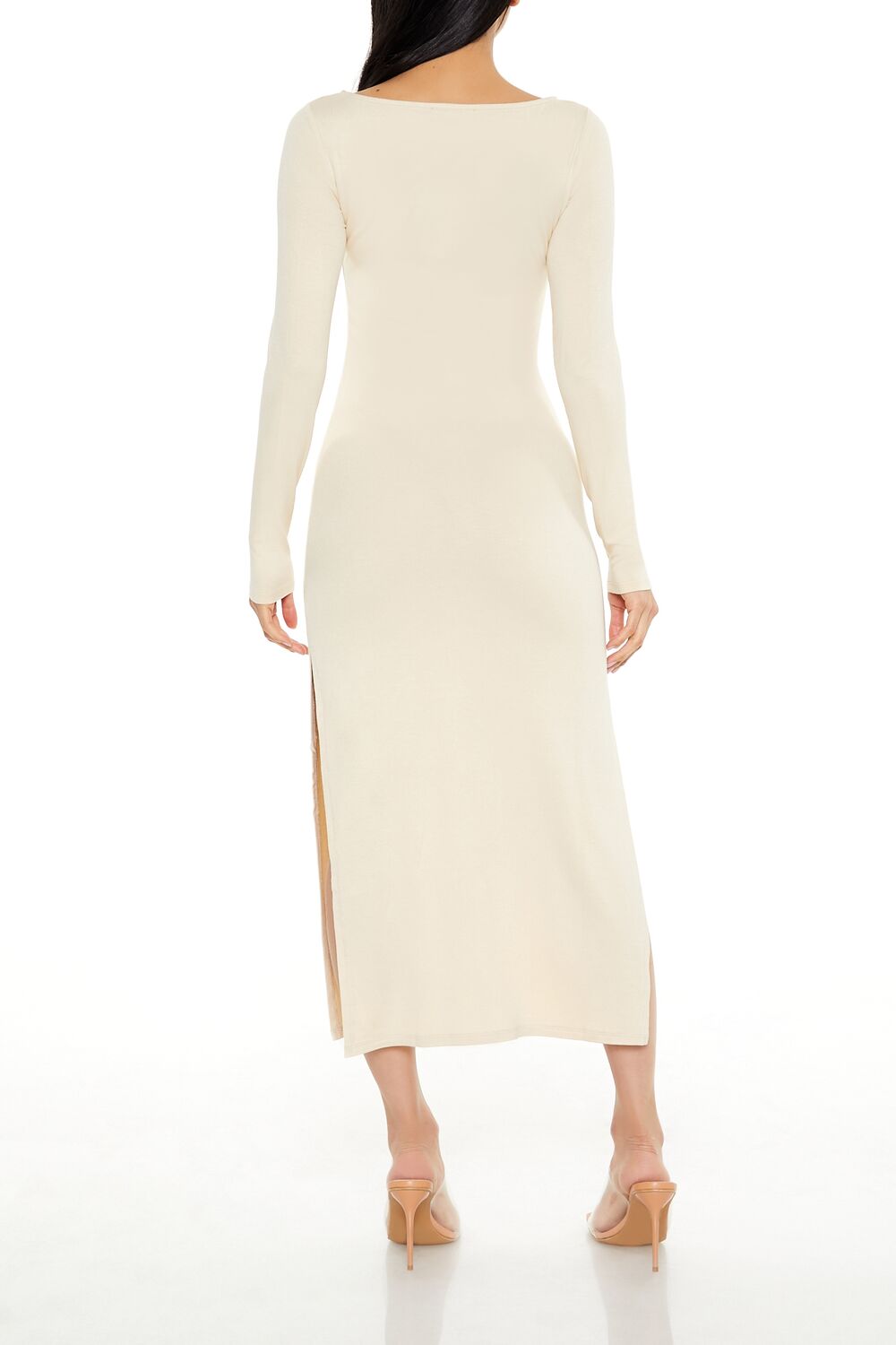Asymmetrical Slit Midi Dress