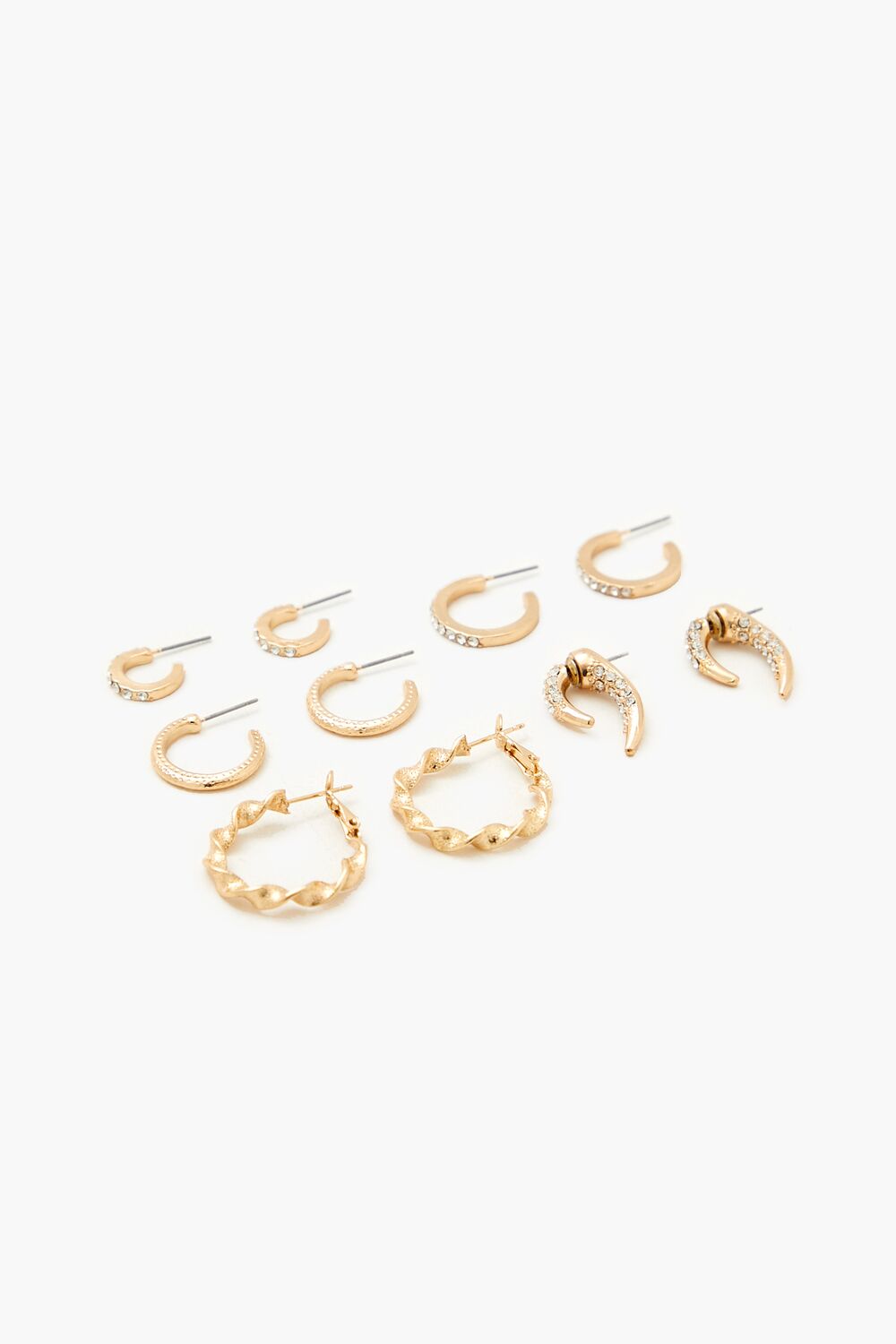 Rhinestone Hoop Earring Set