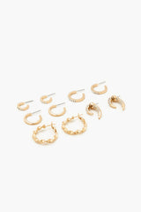 Rhinestone Hoop Earring Set