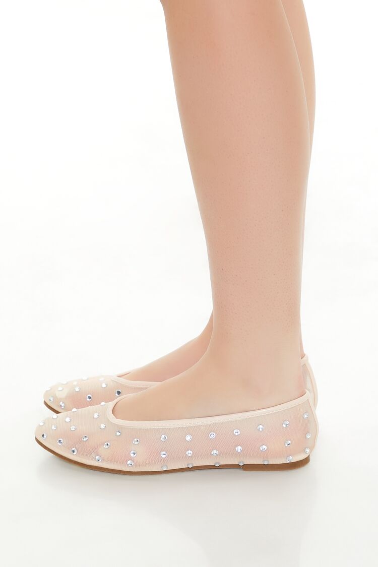 Sheer Rhinestone Ballet Flats