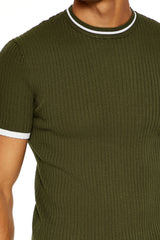 Sweater-Knit Ringer Tee
