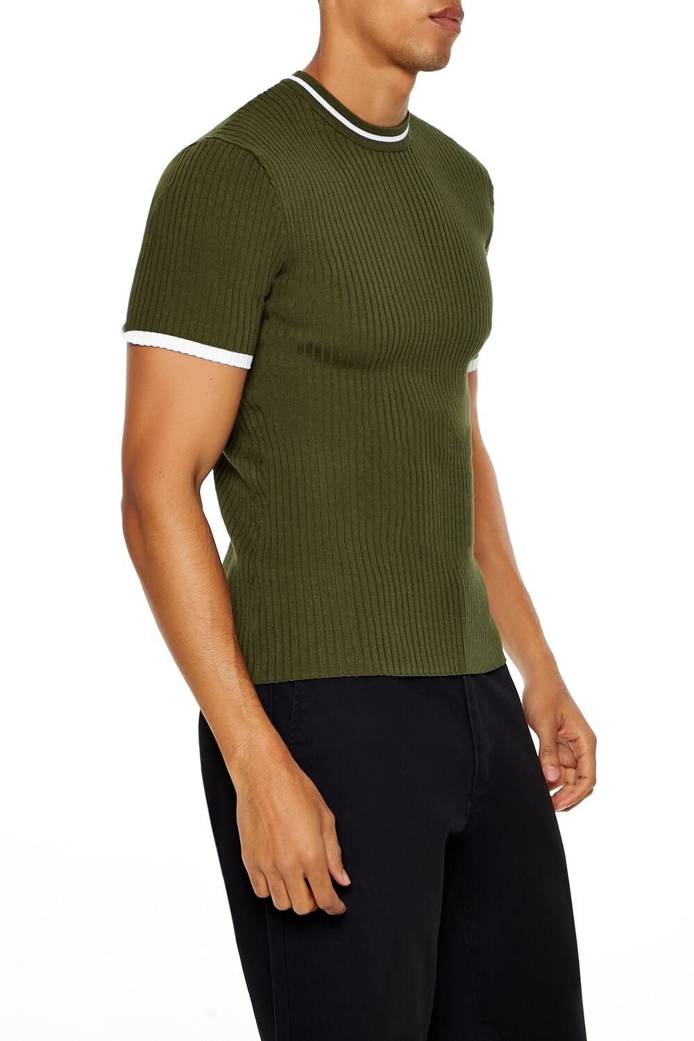 Sweater-Knit Ringer Tee
