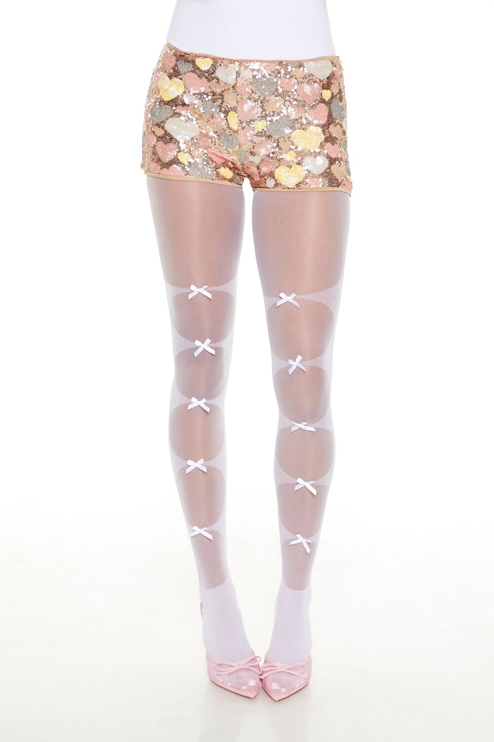 Sequin Heart Shorts