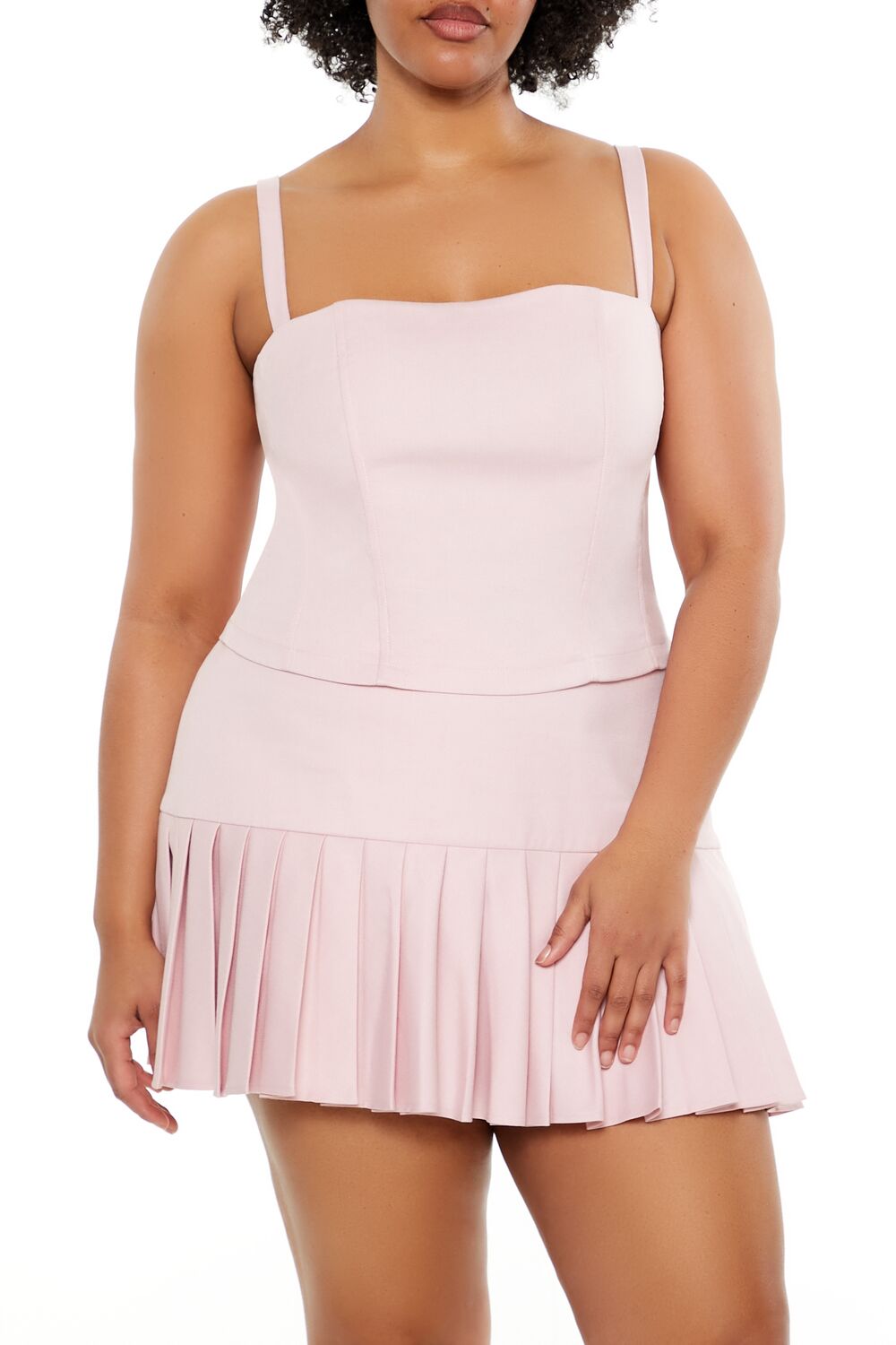 Plus Size Poplin Smocked Cami