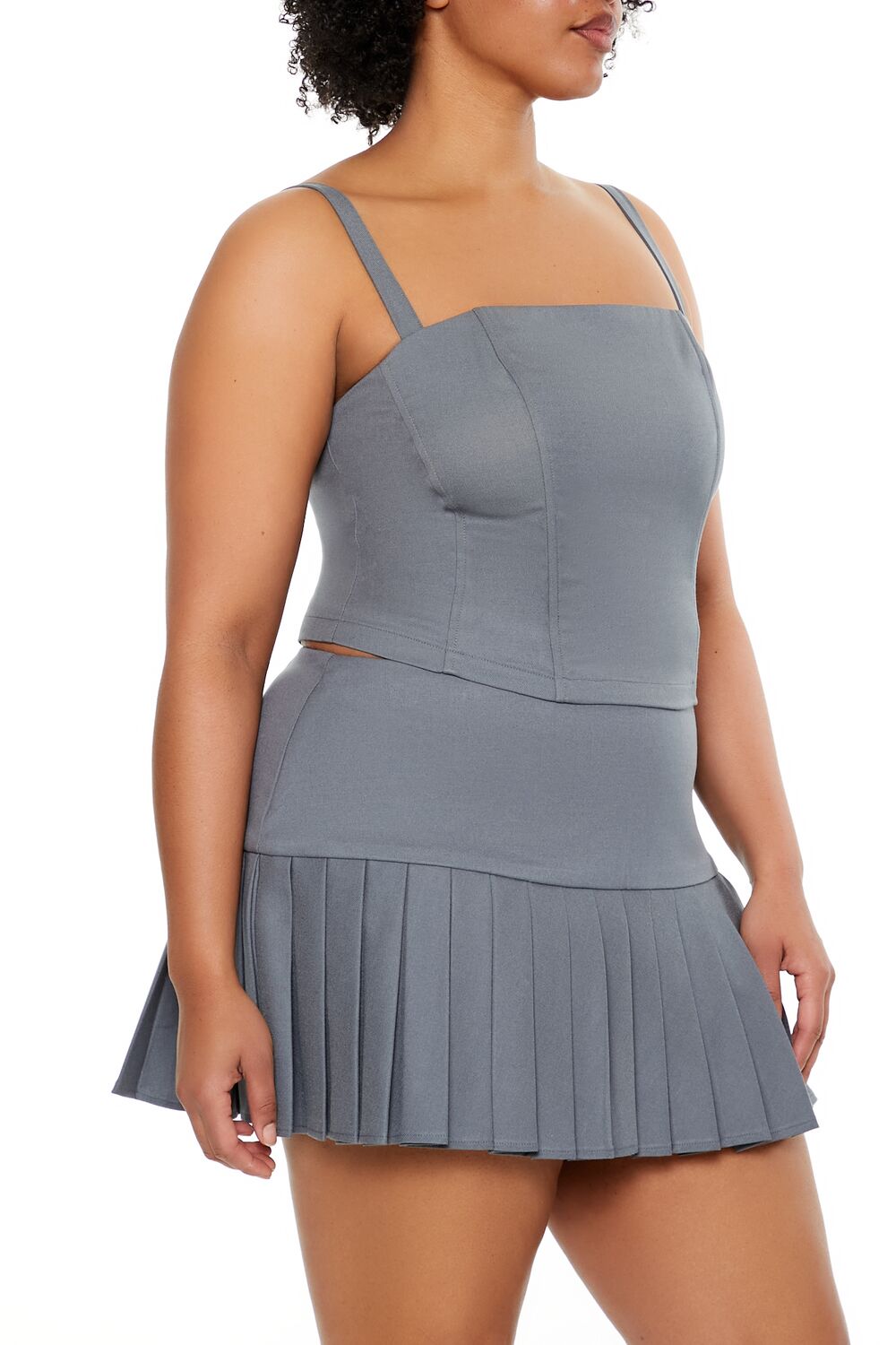 Plus Size Poplin Smocked Cami