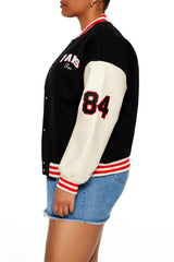 Plus Size Paris Varsity Jacket