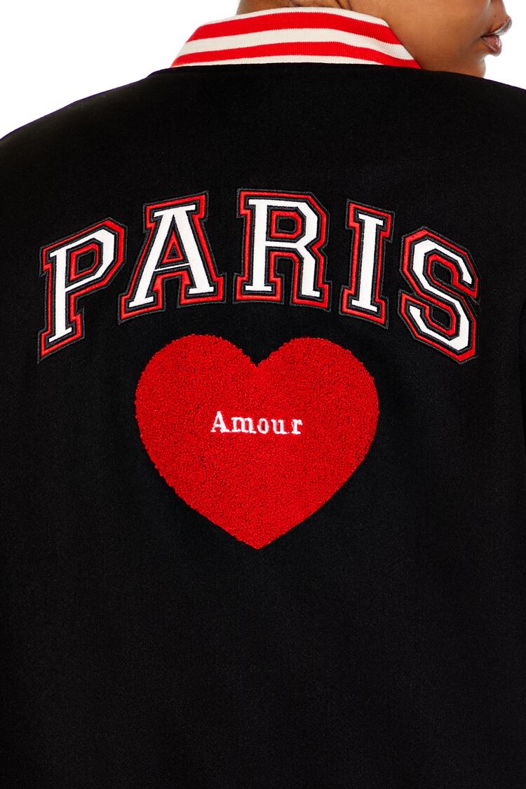Plus Size Paris Varsity Jacket