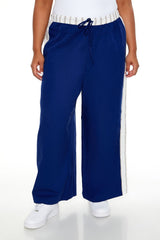 Plus Size Striped Wide-Leg Pants
