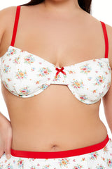 Plus Size Floral Underwire Bikini Top