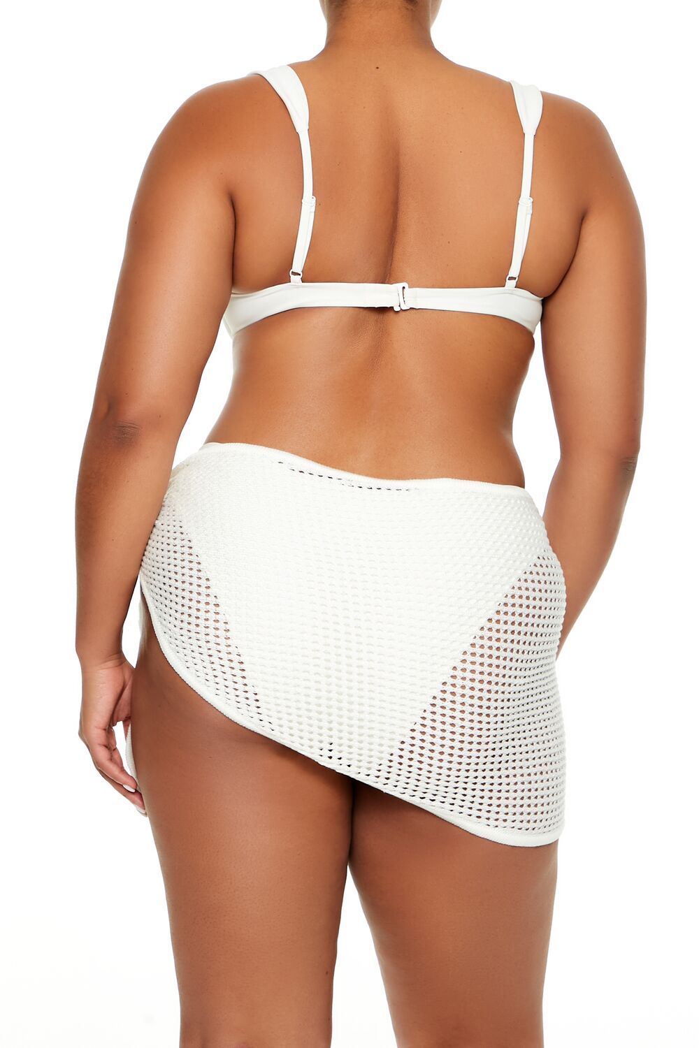 Plus Size Swim Cover-Up Mini Skirt