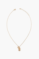 Star & Dog Tag Charm Necklace
