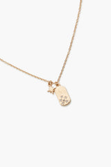 Star & Dog Tag Charm Necklace