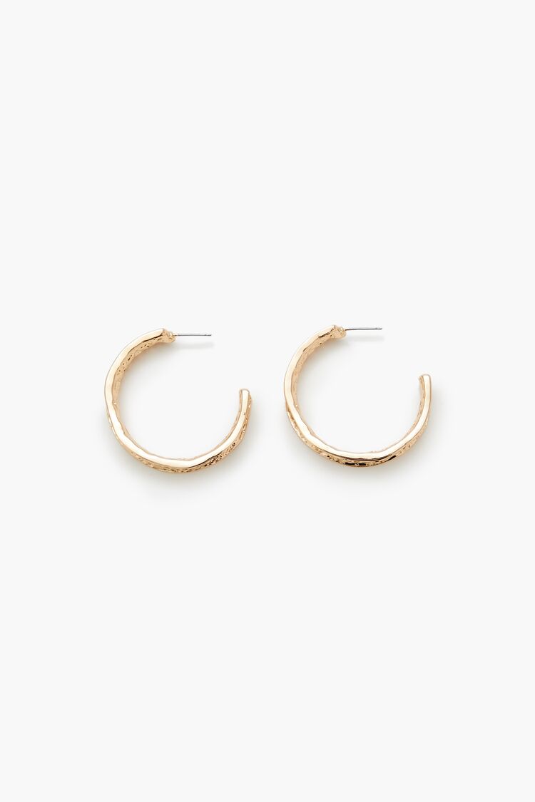 Hammered Hoop Earrings