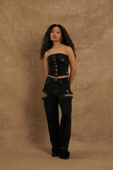 Compton Cowboys Denim Tube Top