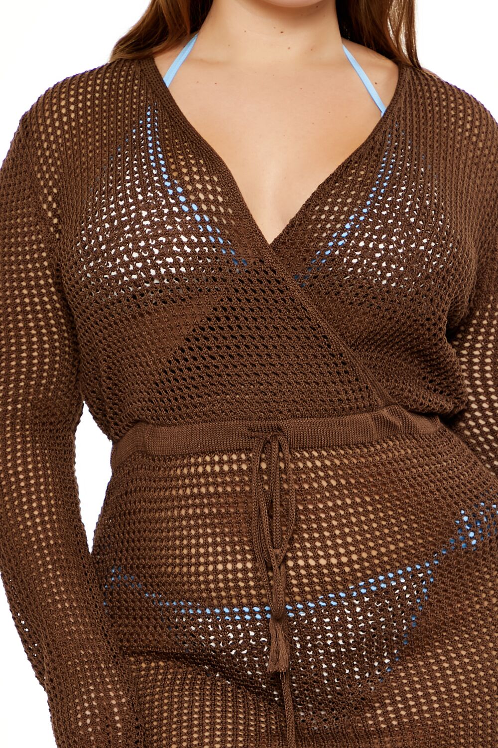 Plus Size Crossed Swim Cover-Up Dress