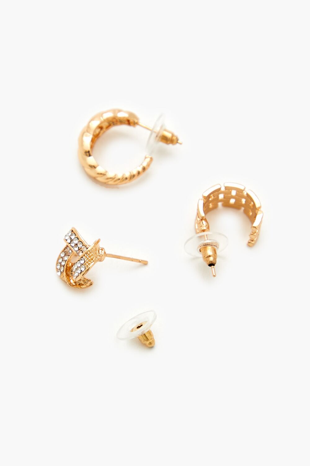 Twisted Stud & Hoop Earring Set