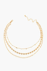Layered Faux Pearl Heart Necklace