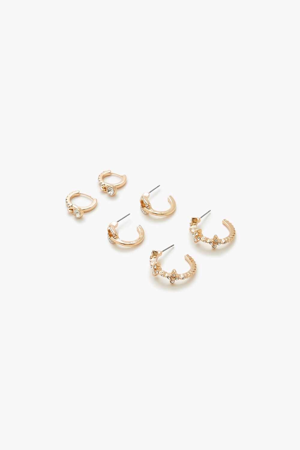 Rhinestone Hoop Earring Set