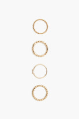 Twisted Faux Gem Ring Set