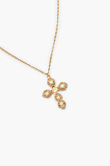 Iridescent Cross Pendant Necklace