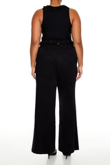 Plus Size Drawstring Straight Pants