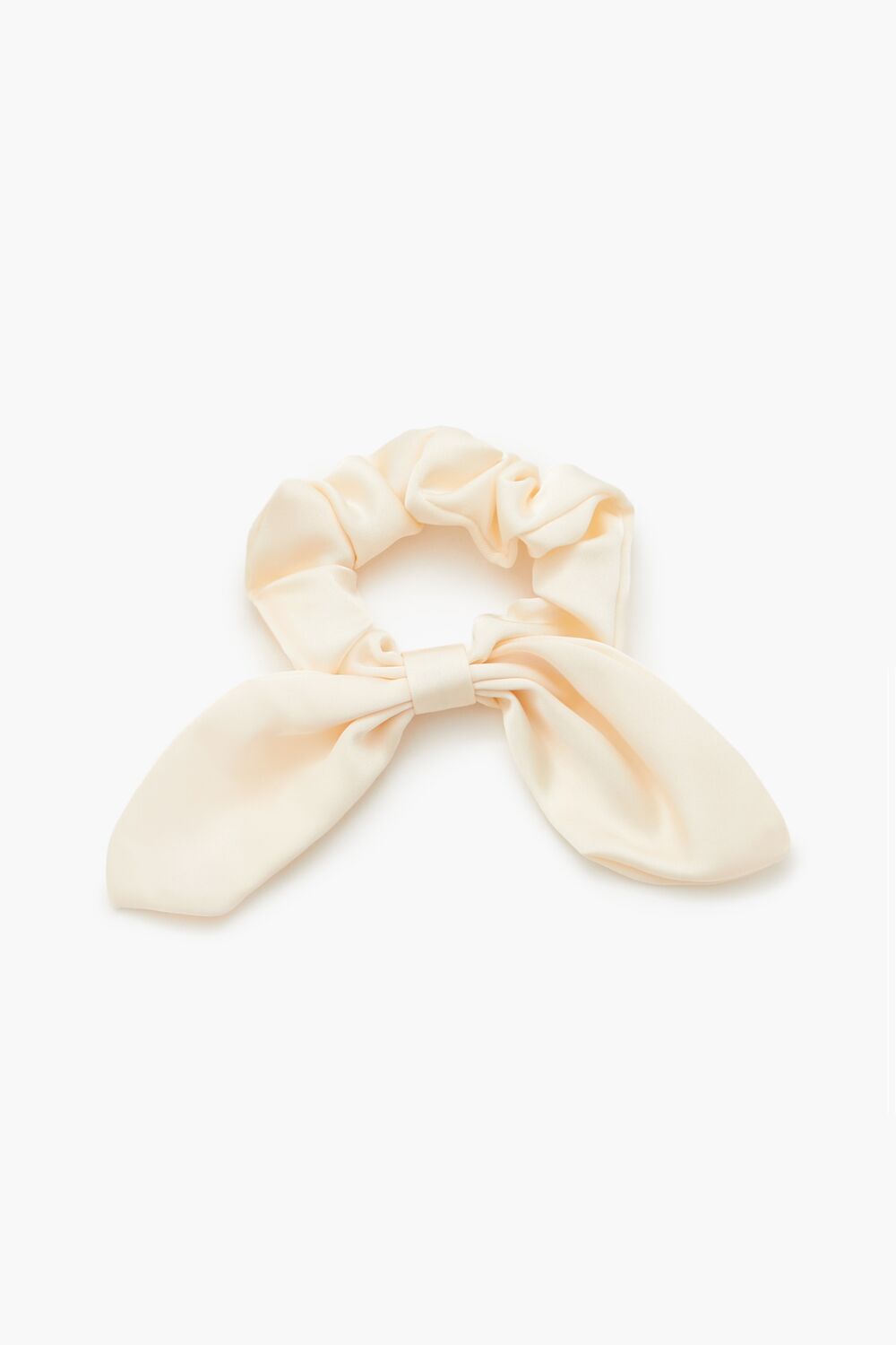 Ruched Satin Bow Hair Scrunchie