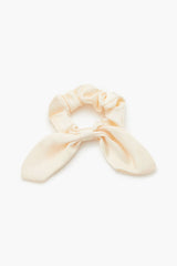 Ruched Satin Bow Hair Scrunchie