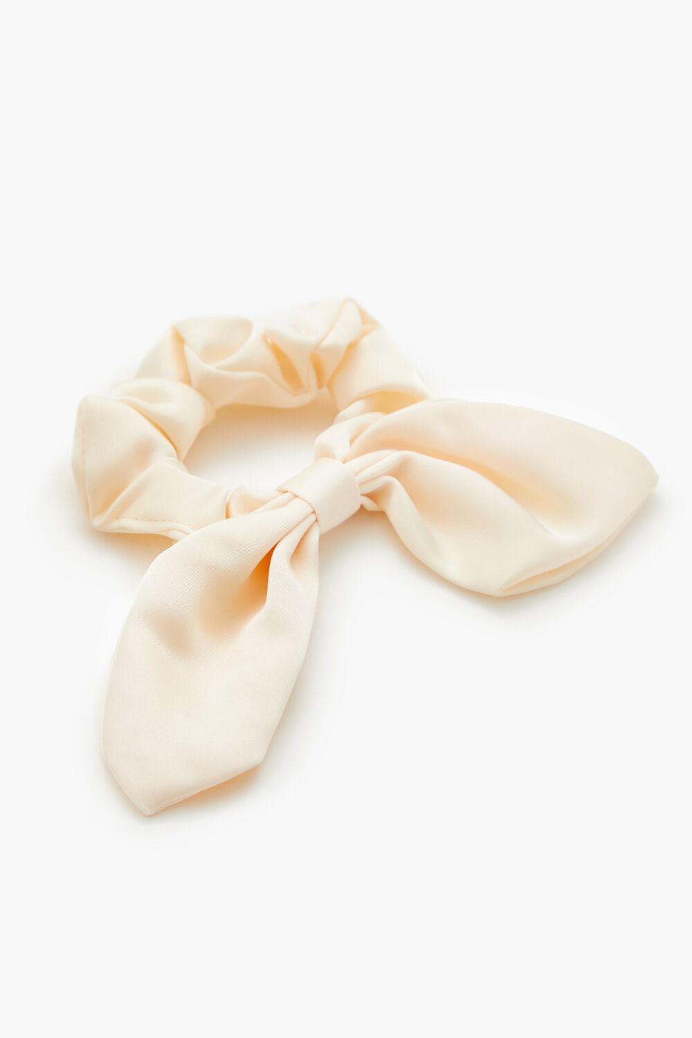 Ruched Satin Bow Hair Scrunchie