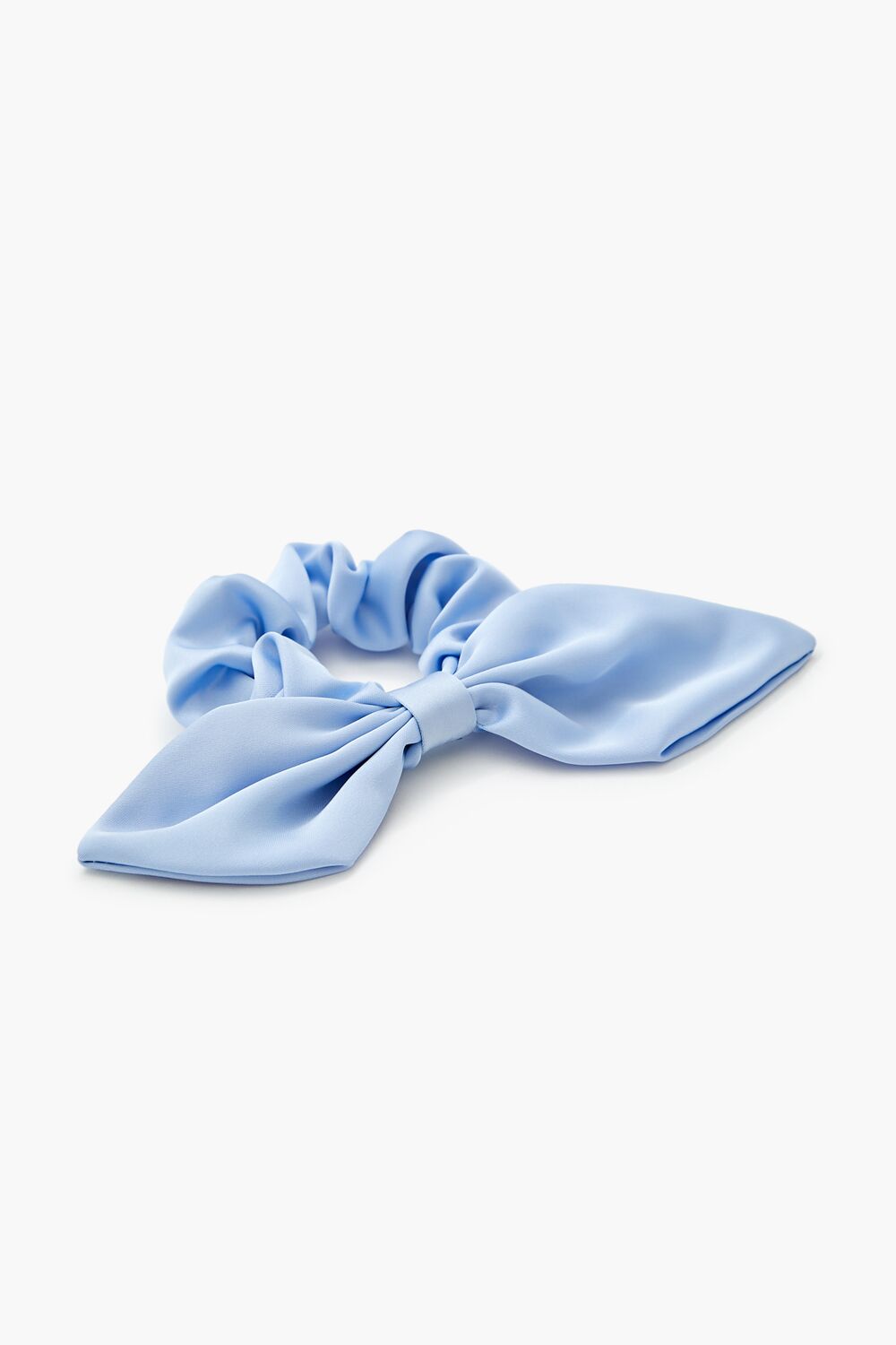 Ruched Satin Bow Hair Scrunchie