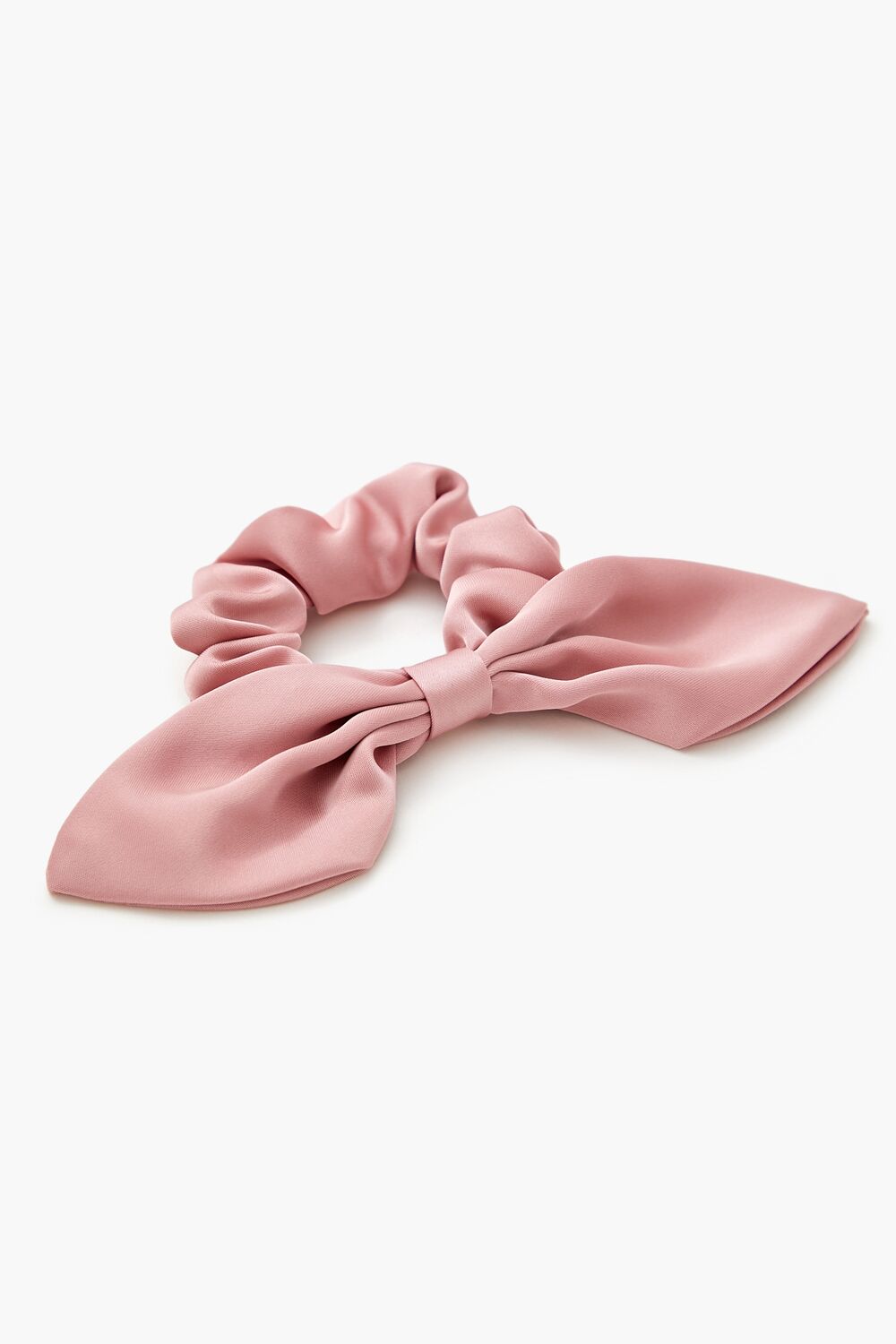 Ruched Satin Bow Hair Scrunchie