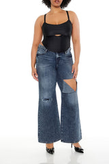 Plus Size Cutout Zip-Up Cami