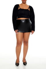 Plus Size Cardigan Shrug Sweater & Cami Set