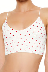 Seamless Heart Print Bralette