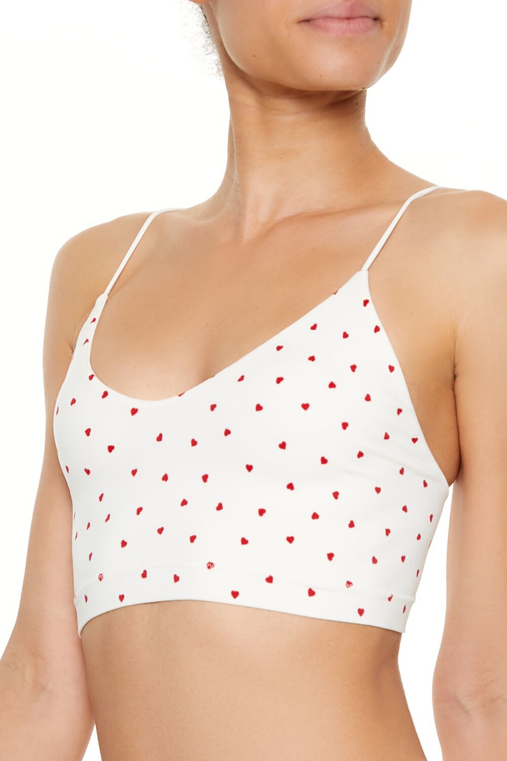 Seamless Heart Print Bralette
